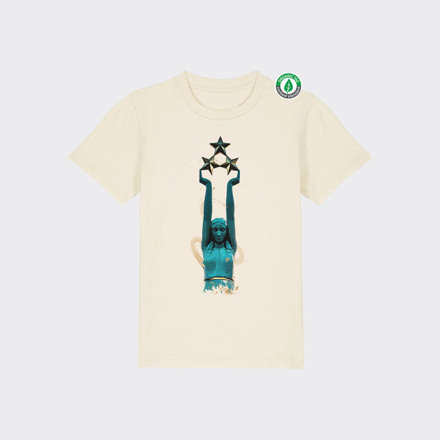 Organiskās kokvilnas bērnu T-krekls "Milda zeltā"