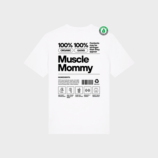 Organiskās kokvilnas T-krekls "Muscle Mommy"