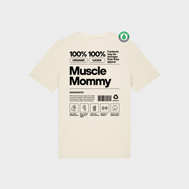Organiskās kokvilnas T-krekls "Muscle Mommy"