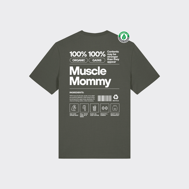 Organiskās kokvilnas T-krekls "Muscle Mommy"