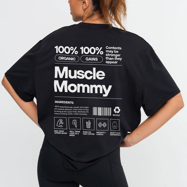 Organiskās kokvilnas T-krekls "Muscle Mommy"
