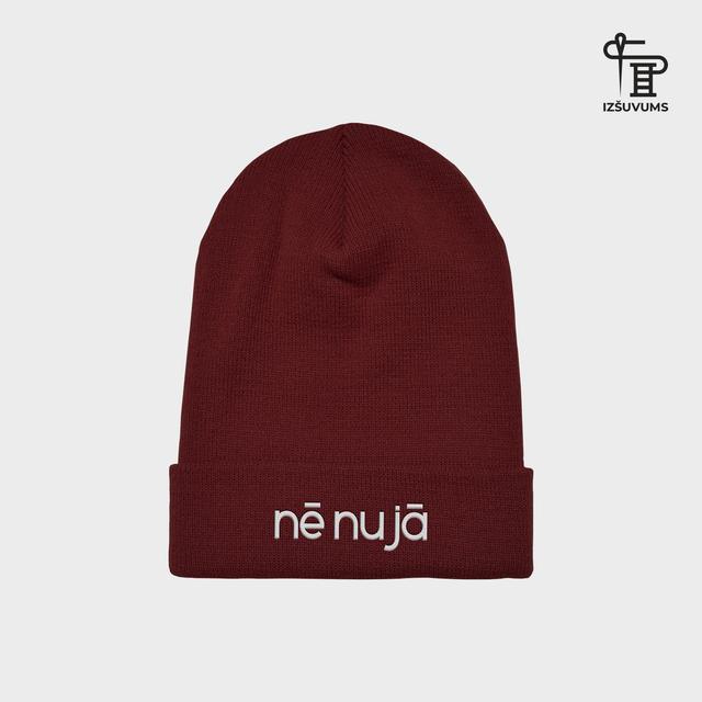 Izšūta ziemas cepure "Nē nu Jā"