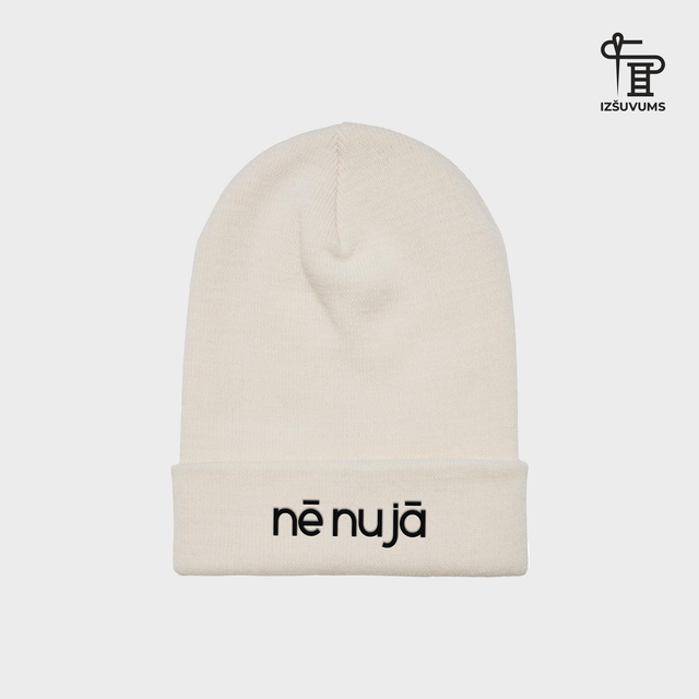 Izšūta ziemas cepure "Nē nu Jā"