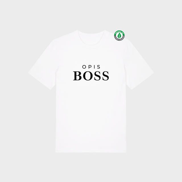Organiskās kokvilnas T-krekls "Opis BOSS"