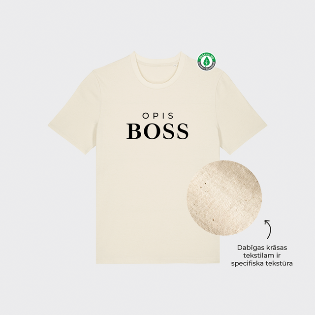 Organiskās kokvilnas T-krekls "Opis BOSS"