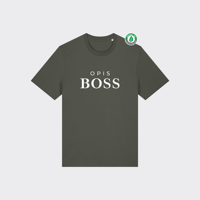 Organiskās kokvilnas T-krekls "Opis BOSS"