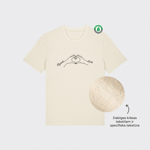 Organiskās kokvilnas Personalizējams T-krekls "Pāra rociņas 2"