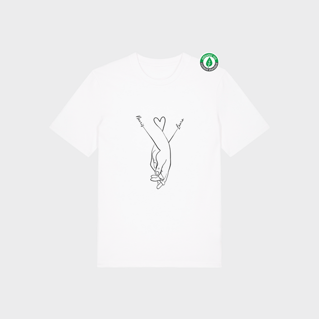 Organiskās kokvilnas Personalizējams T-krekls "Pāra rociņas"