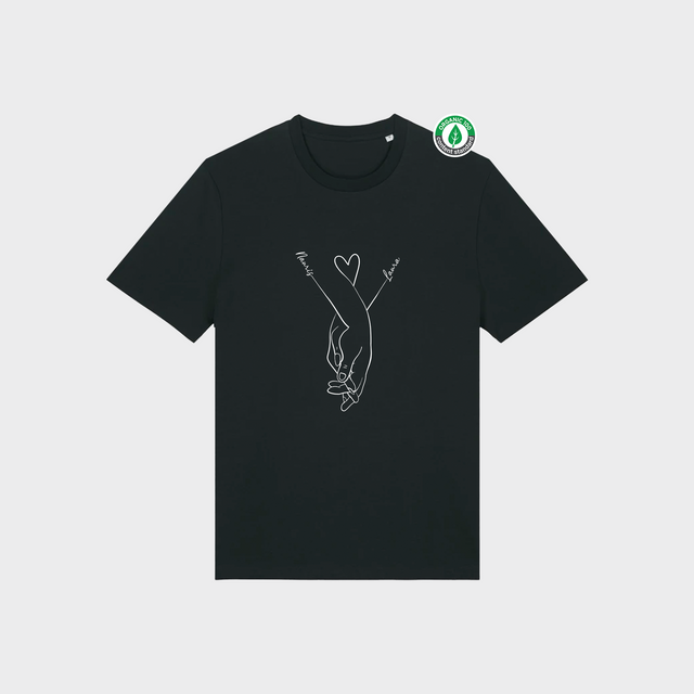 Organiskās kokvilnas Personalizējams T-krekls "Pāra rociņas"