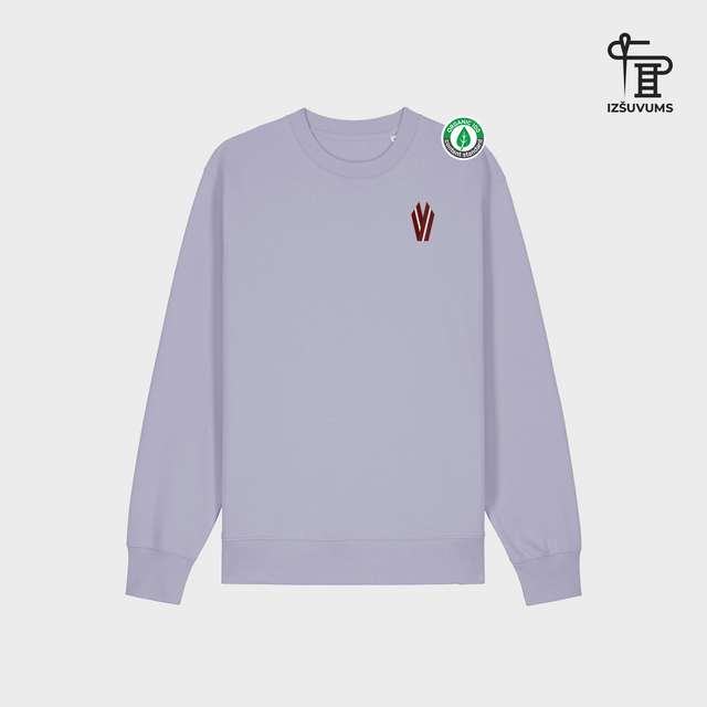 Izšūts organiskās kokvilnas džemperis "Patriota lentīte"