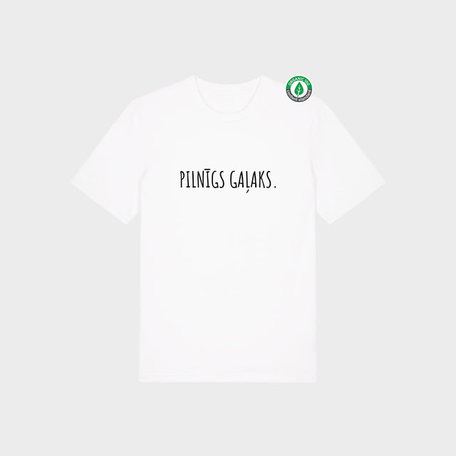 Organiskās kokvilnas T-krekls "Pilnīgs gaļaks."