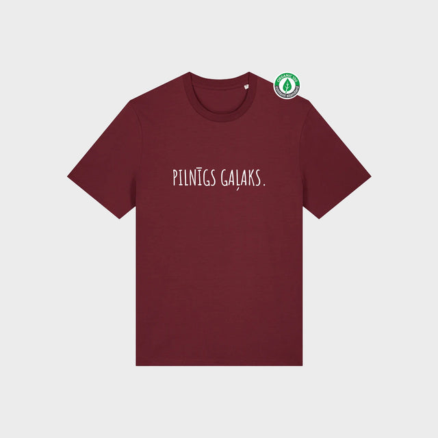 Organiskās kokvilnas T-krekls "Pilnīgs gaļaks."