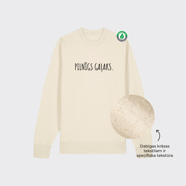 Organiskās kokvilnas džemperis "Pilnīgs gaļaks."