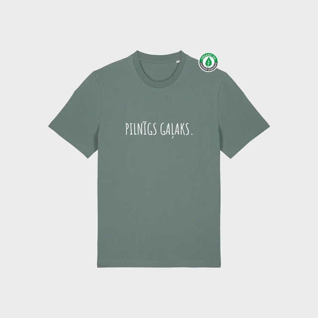Organiskās kokvilnas T-krekls "Pilnīgs gaļaks."