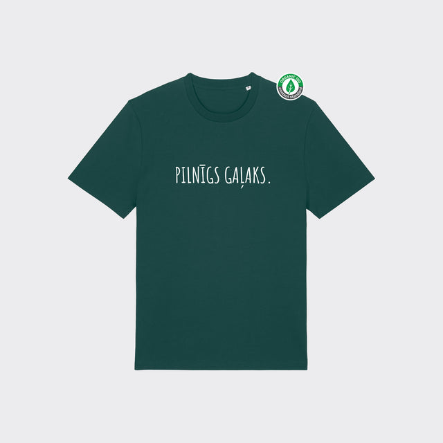 Organiskās kokvilnas T-krekls "Pilnīgs gaļaks."