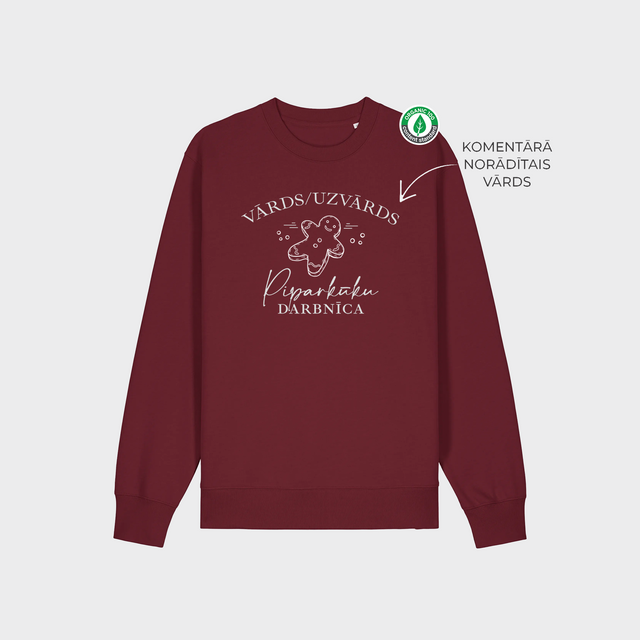 Personalizējams Organiskās kokvilnas džemperis "Piparkūku darbnīca"