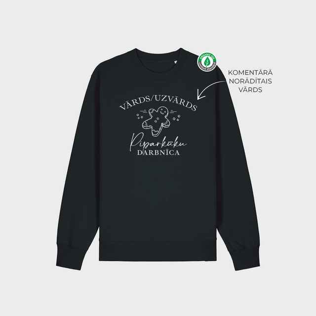 Personalizējams Organiskās kokvilnas džemperis "Piparkūku darbnīca"