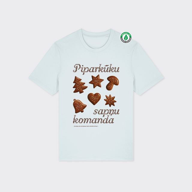 Organiskās kokvilnas T-krekls "Piparkūku komanda"