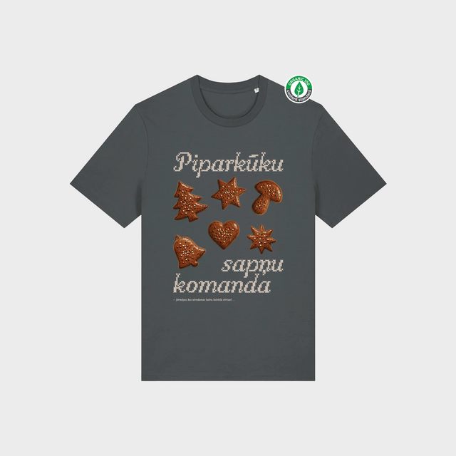 Organiskās kokvilnas T-krekls "Piparkūku komanda"