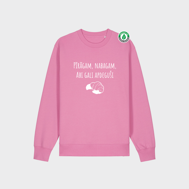 Organiskās kokvilnas džemperis "Pīrāgam, nabagam"