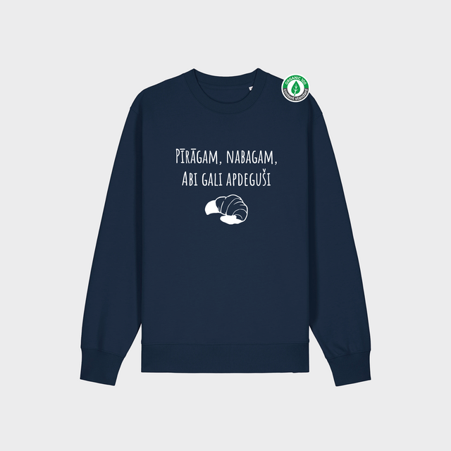 Organiskās kokvilnas džemperis "Pīrāgam, nabagam"