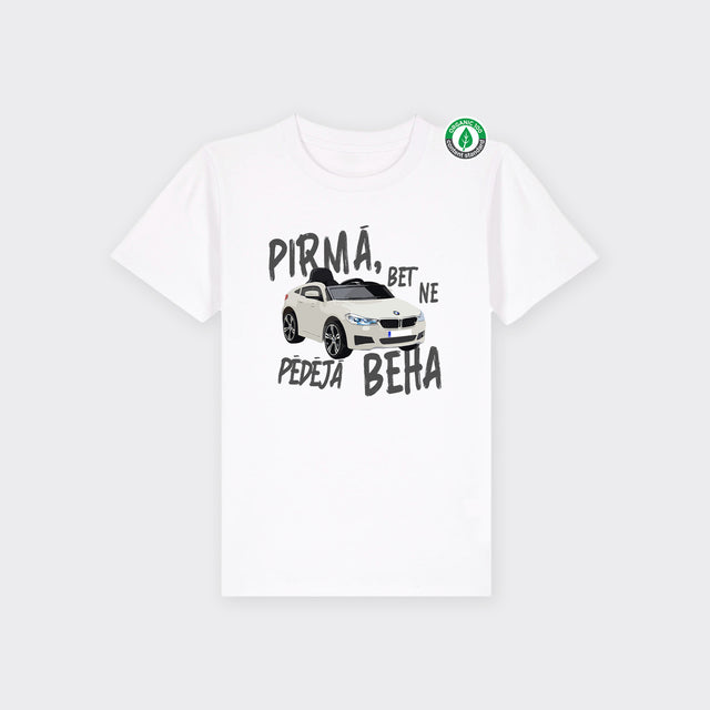 Organiskās kokvilnas bērnu T-krekls "Pirmā Beha"