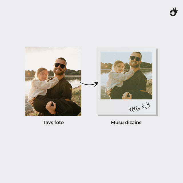 Organiskās kokvilnas džemperis "Polaroids ar personalizētu foto"