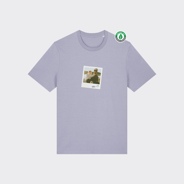 Organiskās kokvilnas T-krekls "Polaroids ar personalizētu foto"