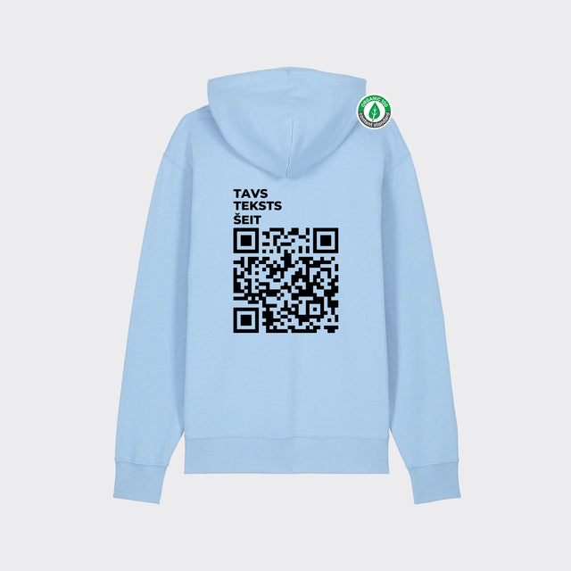 Personalizējams Organiskās kokvilnas hūdijs "QR"