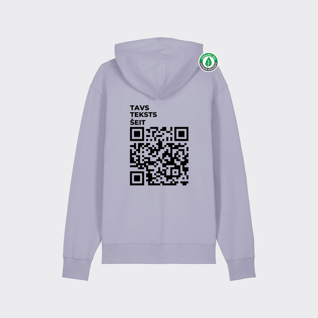 Personalizējams Organiskās kokvilnas hūdijs "QR"
