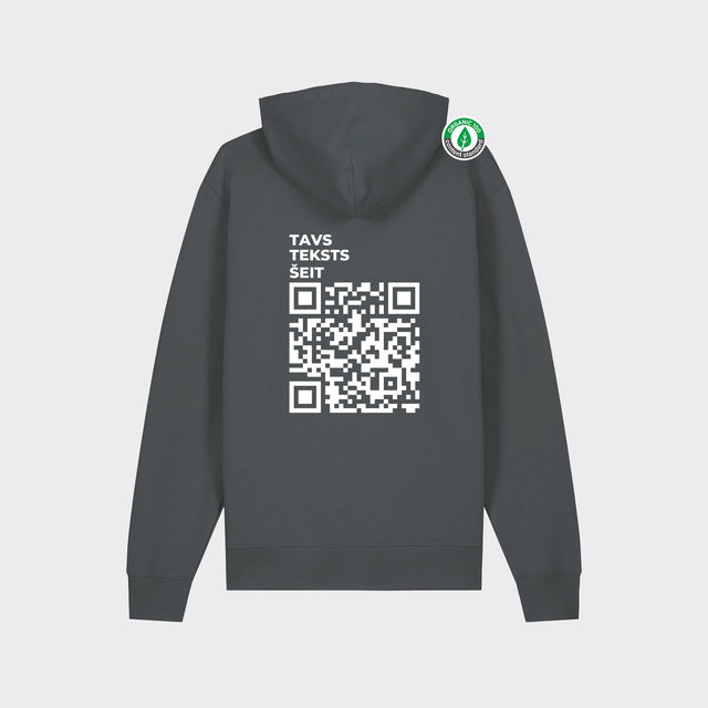 Personalizējams Organiskās kokvilnas hūdijs "QR"