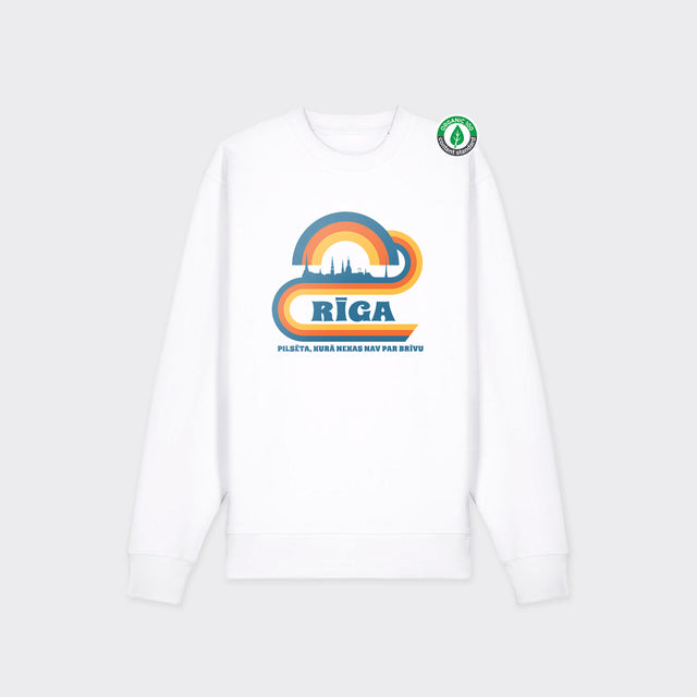 Organiskās kokvilnas džemperis "Retro Rīga"