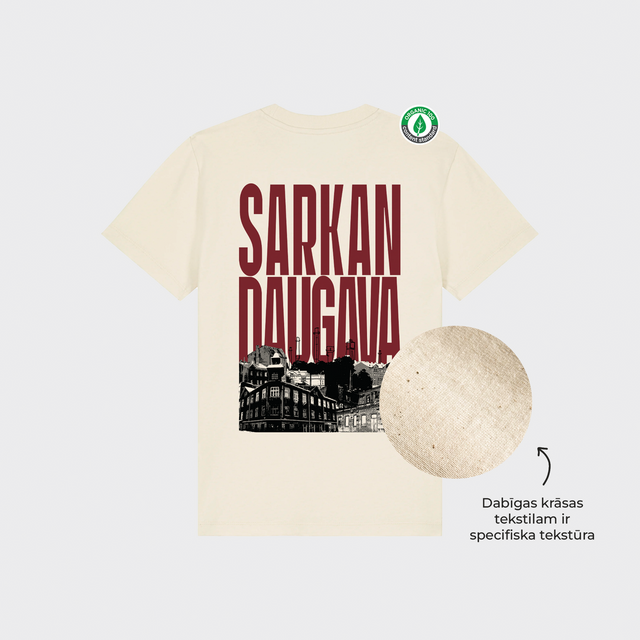 Organiskās kokvilnas bērnu T-krekls "Sarkandaugava"