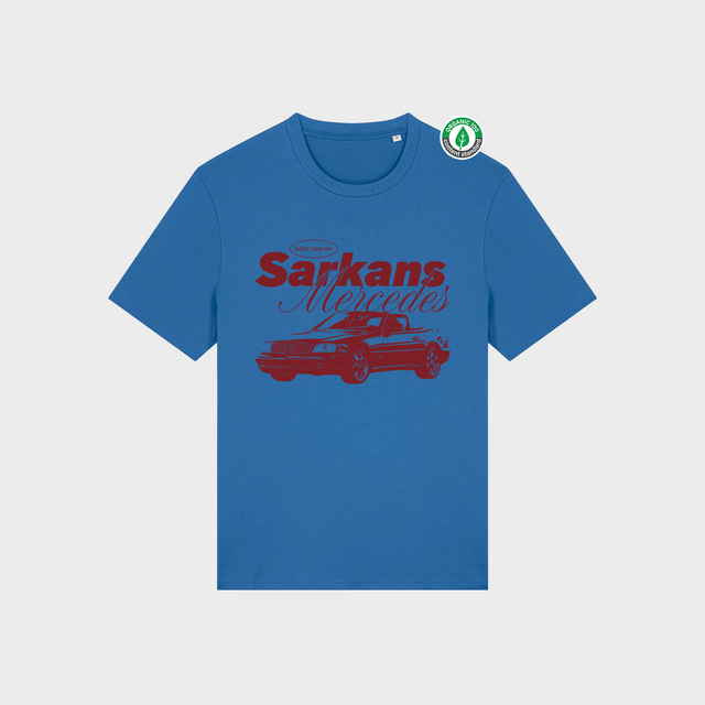 Organiskās kokvilnas T-krekls "Sarkans Mercedes"