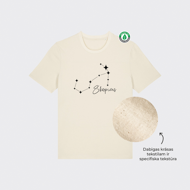 Organiskās kokvilnas T-krekls "Zvaigznājs - Skorpions"