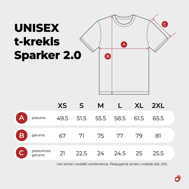 Organiskās kokvilnas T-krekls Sparker 2.0