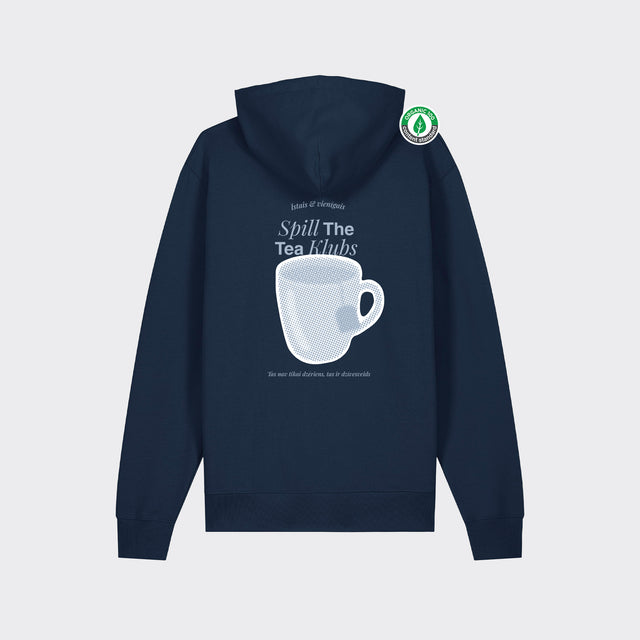 Organiskās kokvilnas hūdijs "Spill the tea klubs"