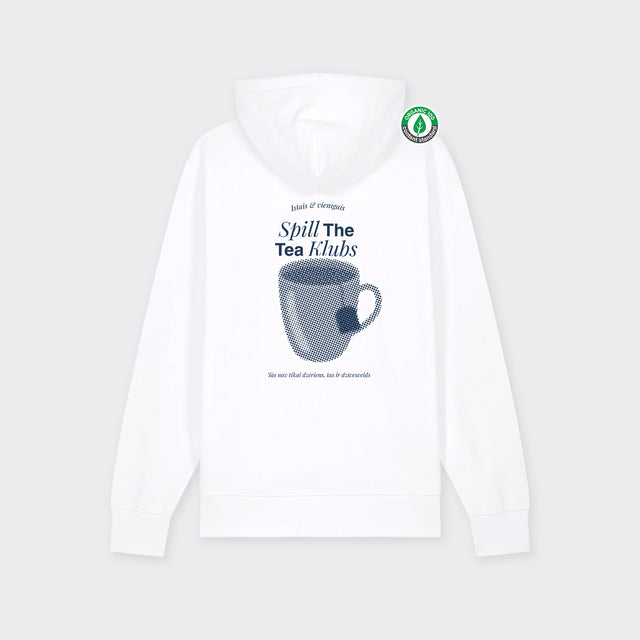 Organiskās kokvilnas hūdijs "Spill the tea klubs"