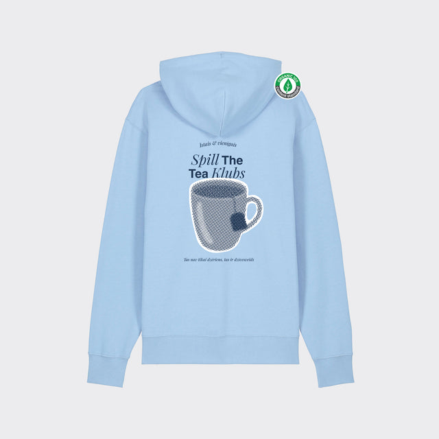 Organiskās kokvilnas hūdijs "Spill the tea klubs"