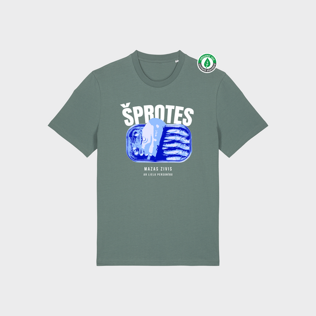 Organiskās kokvilnas T-krekls "ŠPROTES"