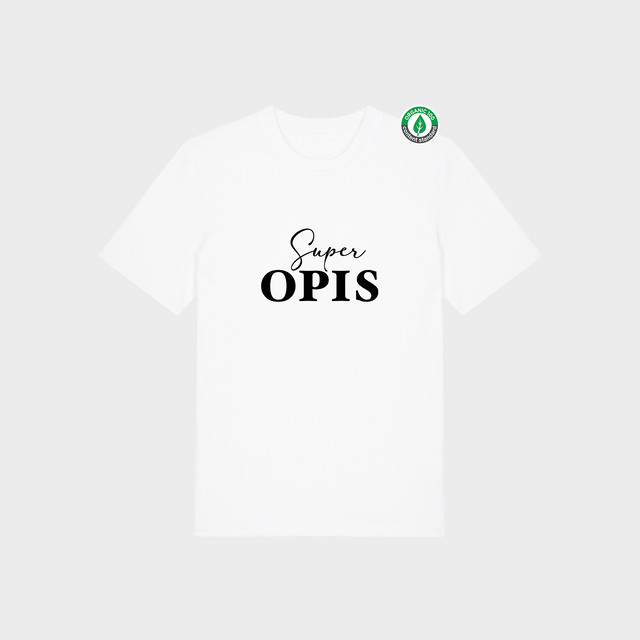 Organiskās kokvilnas T-krekls "Super OPIS"