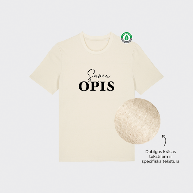 Organiskās kokvilnas T-krekls "Super OPIS"