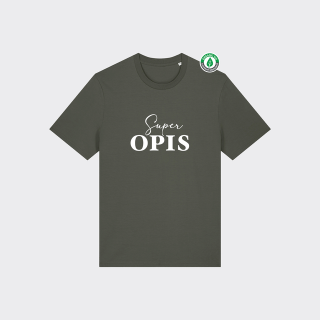 Organiskās kokvilnas T-krekls "Super OPIS"