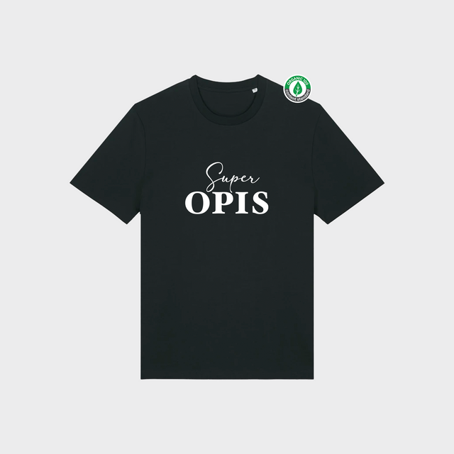 Organiskās kokvilnas T-krekls "Super OPIS"
