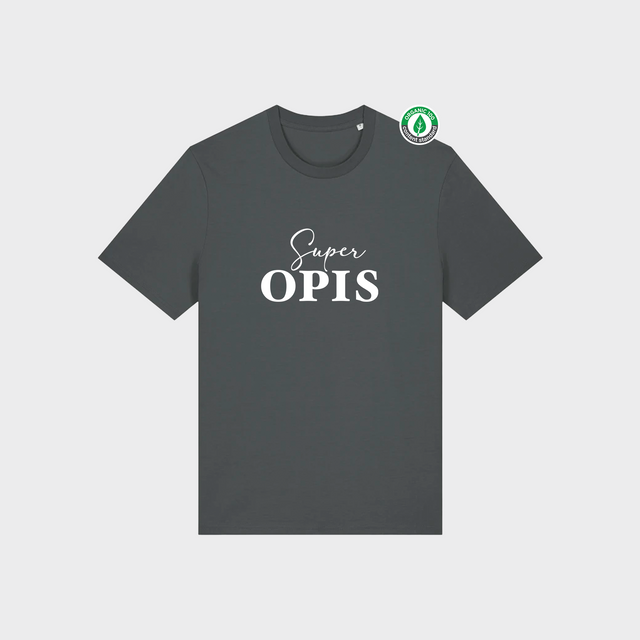 Organiskās kokvilnas T-krekls "Super OPIS"