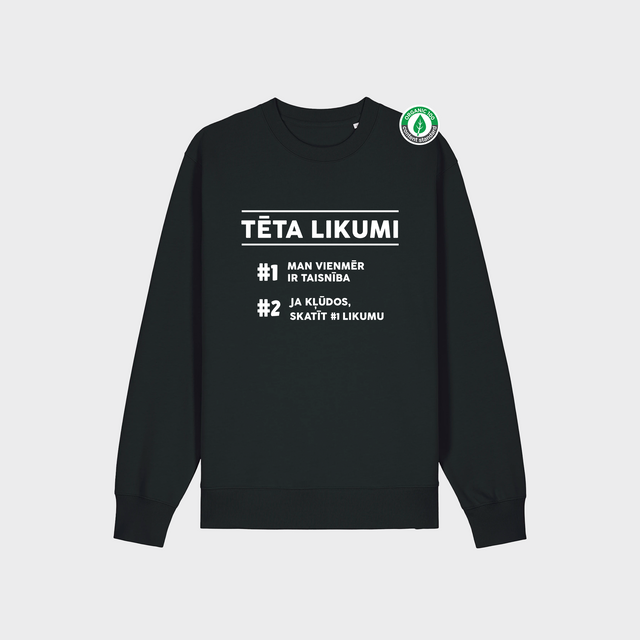 Organiskās kokvilnas Džemperis "Tēta likumi"