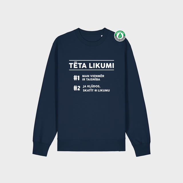Organiskās kokvilnas Džemperis "Tēta likumi"