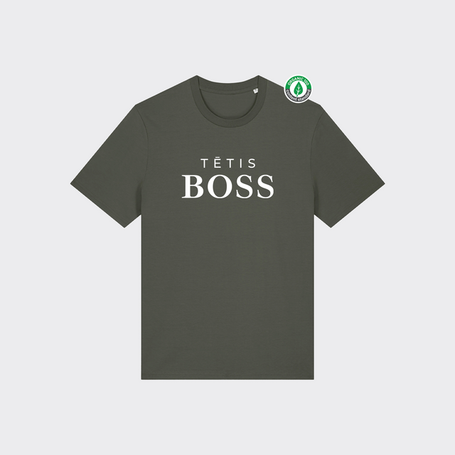 Organiskās kokvilnas T-krekls "Tētis BOSS"