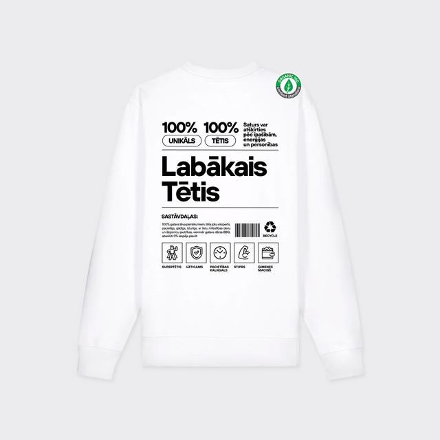 Organiskās kokvilnas Džemperis "Tētis Etiķete"