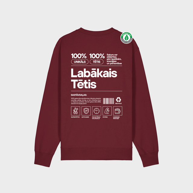Organiskās kokvilnas Džemperis "Tētis Etiķete"